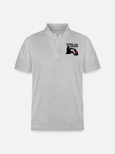 You are here - Stanley/Stella Unisex Bio-Poloshirt PREPSTER - Grau meliert