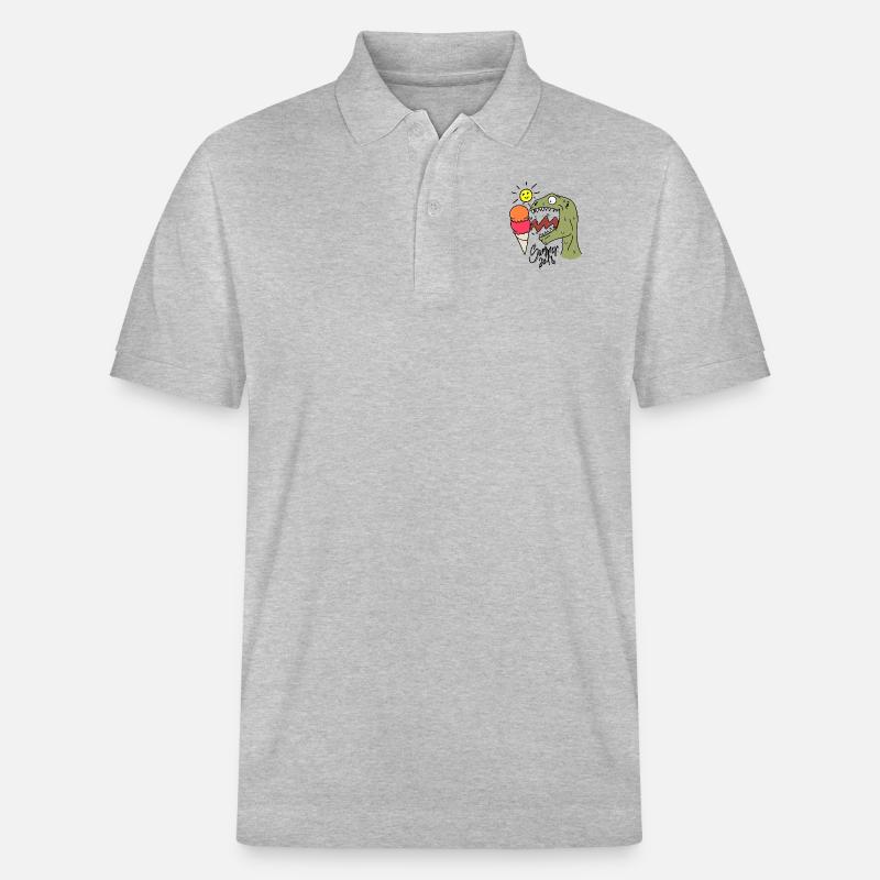 Sommer Dino - Stanley/Stella Unisex Bio-Poloshirt PREPSTER - Grau meliert