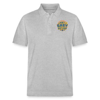 Mein Baby, meine Freude - Stanley/Stella Unisex Bio-Poloshirt PREPSTER - Grau meliert - Vorne - Roxy (174cm) & Andy (188cm)