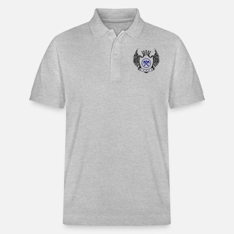 Dachdecker Wappen - Stanley/Stella Unisex Bio-Poloshirt PREPSTER - Grau meliert