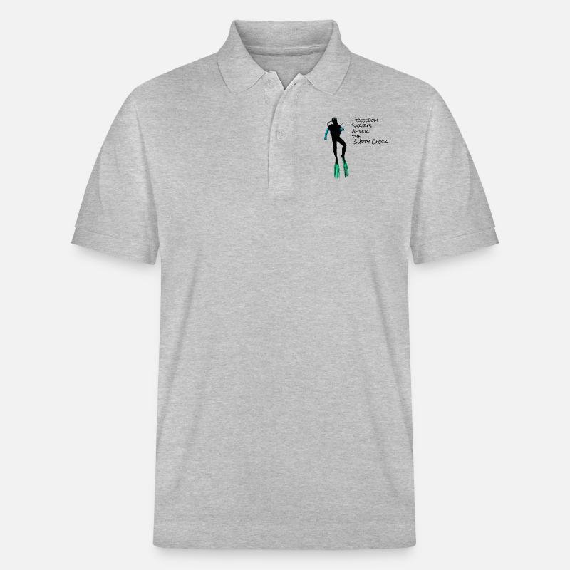 Buddy Check! - Diving Shirt - Stanley/Stella Unisex Bio-Poloshirt PREPSTER - Grau meliert