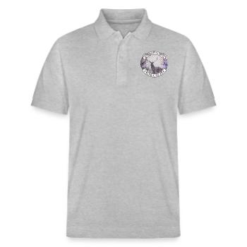 Hiking is experiencing - Stanley/Stella Unisex Organic Polo Shirt PREPSTER - heather grey - Front - Roxy (174cm) & Andy (188cm)