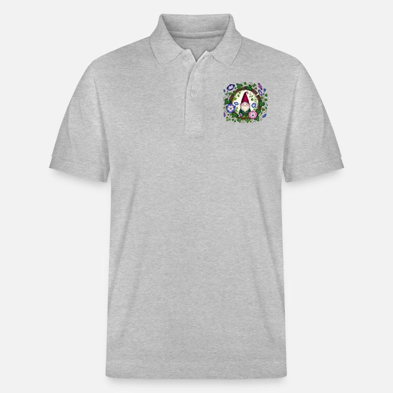 Gnom der Prunkwinde - Stanley/Stella Unisex Bio-Poloshirt PREPSTER - Grau meliert