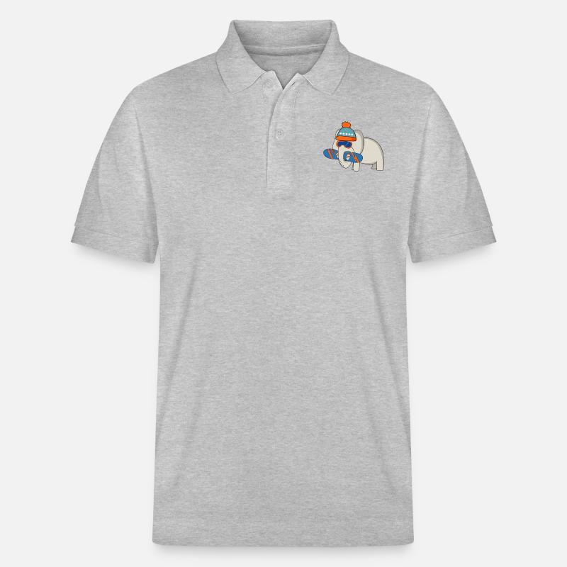 Snowboard - Stanley/Stella Unisex Bio-Poloshirt PREPSTER - Grau meliert
