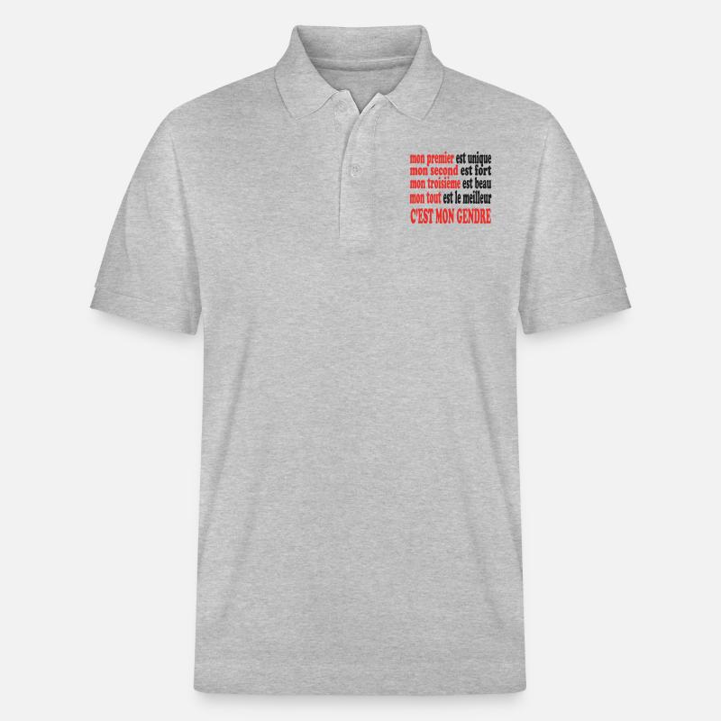 Mon GENDRE est beau - Polo PREPSTER bio Stanley/Stella Unisexe - gris chiné