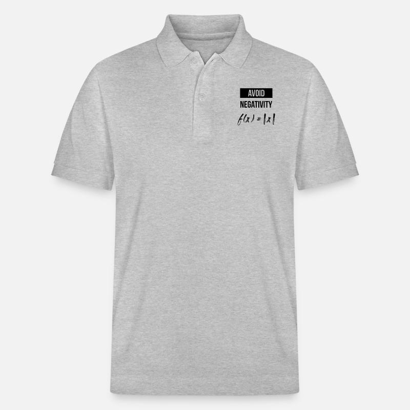 Avoid Negativity - Stanley/Stella Unisex Bio-Poloshirt PREPSTER - Grau meliert