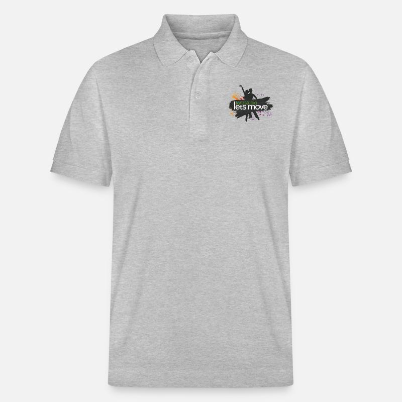Logo Tanzstudio Let's Move - Stanley/Stella Unisex Bio-Poloshirt PREPSTER - Grau meliert