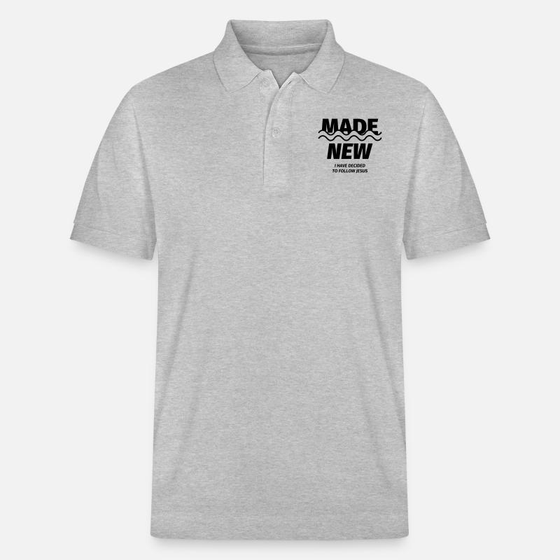 Taufe - Stanley/Stella Unisex Bio-Poloshirt PREPSTER - Grau meliert