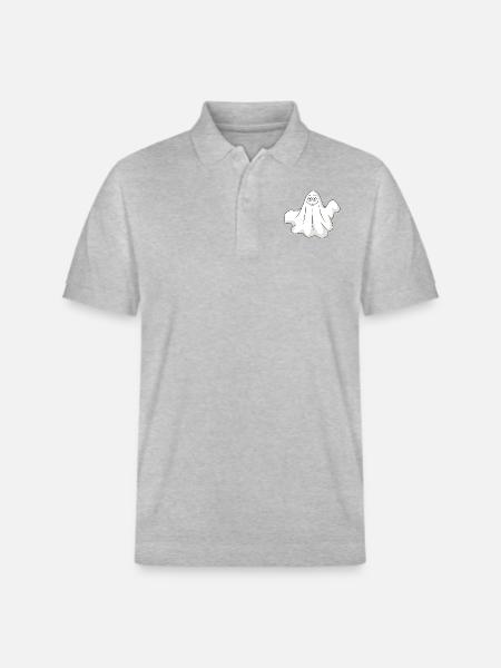 Halloween ghost ghost - Stanley/Stella Unisex Organic Polo Shirt PREPSTER - heather grey