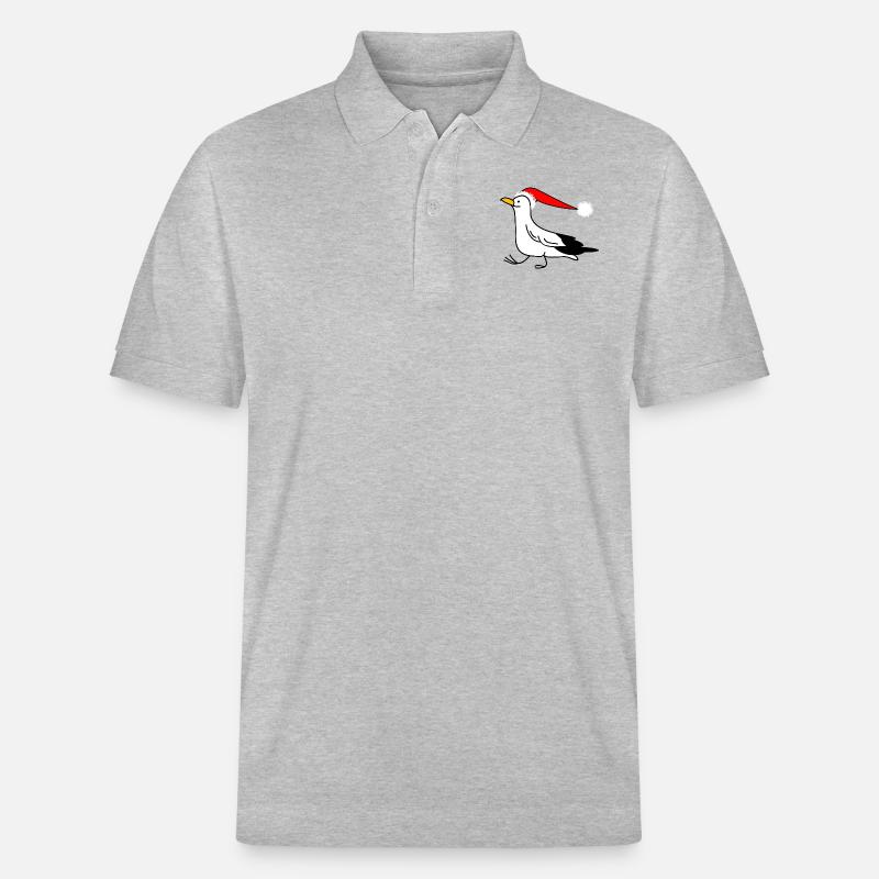 Weihnachtsmöwe - Stanley/Stella Unisex Bio-Poloshirt PREPSTER - Grau meliert