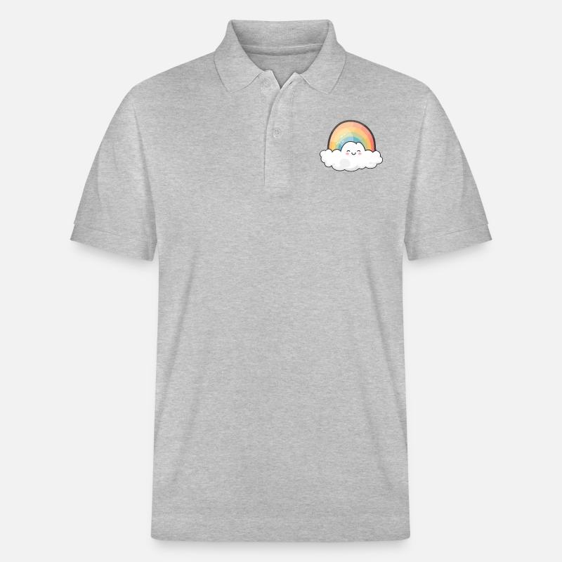 Cloud 'n' Rainbow - Stanley/Stella Unisex Bio-Poloshirt PREPSTER - Grau meliert
