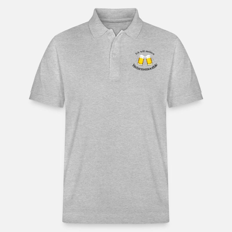 Weizensmoothie 1 - Stanley/Stella Unisex Bio-Poloshirt PREPSTER - Grau meliert