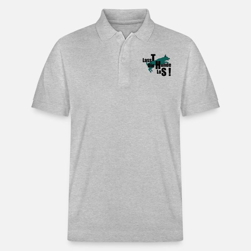 lassT die Hunde loS - Stanley/Stella Unisex Bio-Poloshirt PREPSTER - Grau meliert