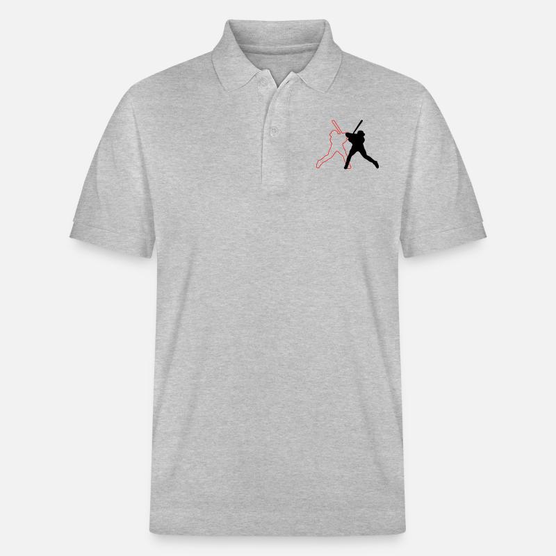 Conception de baseball 02 - Polo PREPSTER bio Stanley/Stella Unisexe - gris chiné