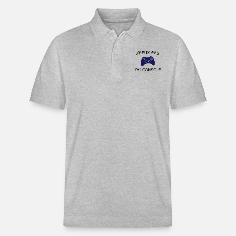 j'peux pas j'ai console - Polo PREPSTER bio Stanley/Stella Unisexe - gris chiné