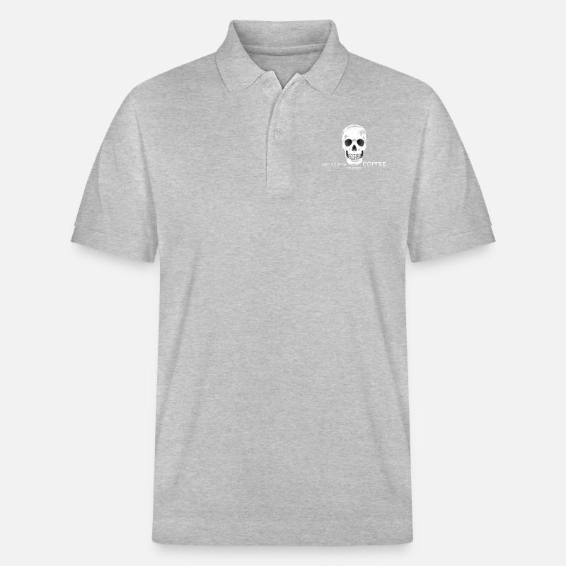 Caféine de café Crâne - Polo PREPSTER bio Stanley/Stella Unisexe - gris chiné