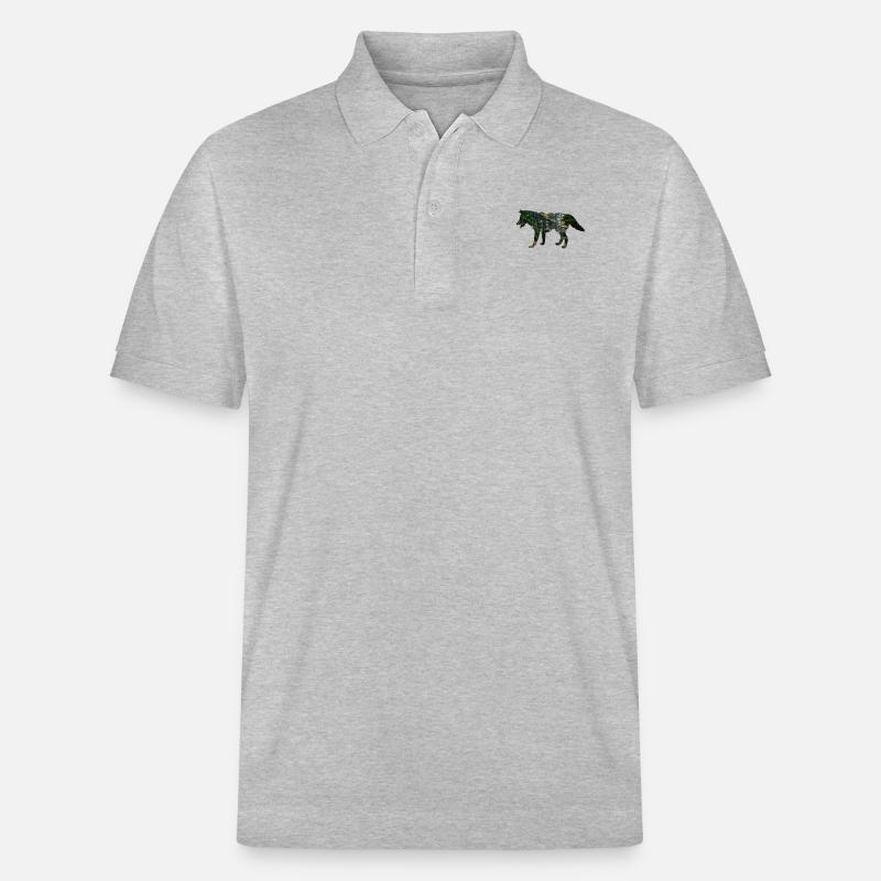 Wolf Wald - Stanley/Stella Unisex Bio-Poloshirt PREPSTER - Grau meliert