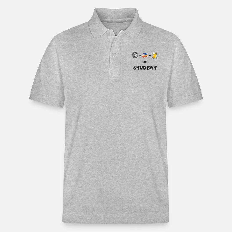 Studentenleben: Bier, Feiern, Bücher - Stanley/Stella Unisex Bio-Poloshirt PREPSTER - Grau meliert