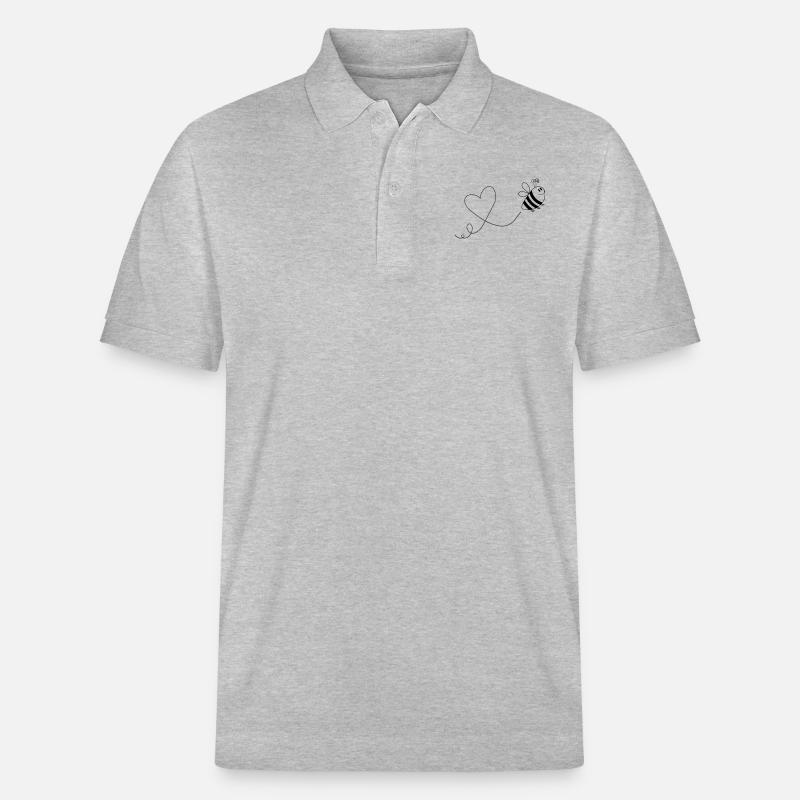 Bee Comic Love 1 - Polo PREPSTER bio Stanley/Stella Unisexe - gris chiné