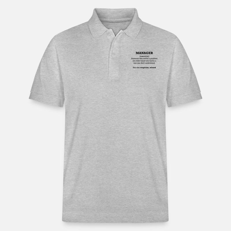 manager - wizard - Polo PREPSTER bio Stanley/Stella Unisexe - gris chiné