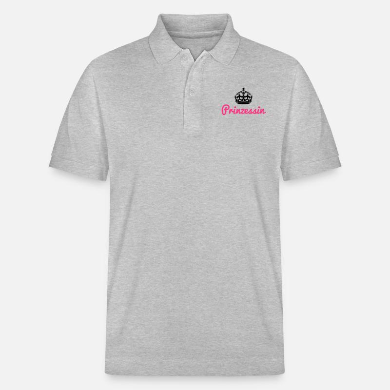 Prinzessin Krone - Stanley/Stella Unisex Bio-Poloshirt PREPSTER - Grau meliert