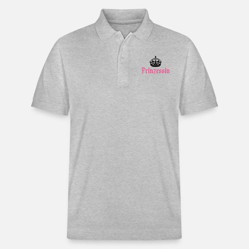 Prinzessin Krone - Stanley/Stella Unisex Bio-Poloshirt PREPSTER - Grau meliert