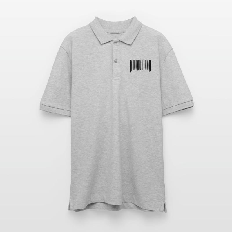 Barcode Strokes Lines Scribbled Barcode Scan Polo PREPSTER bio Stanley/Stella Unisexe
