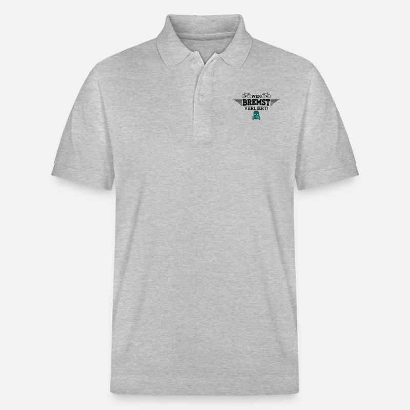Wer bremst verliert - Stanley/Stella Unisex Bio-Poloshirt PREPSTER - Grau meliert