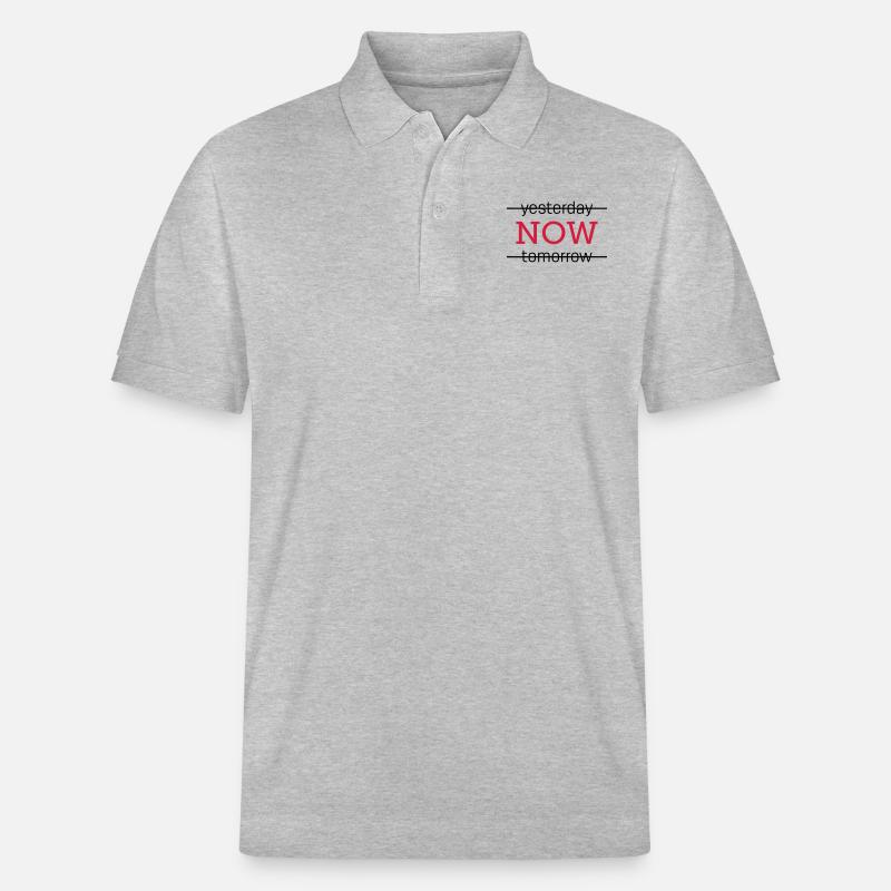 yesterday NOW tomorrow - Stanley/Stella Unisex Bio-Poloshirt PREPSTER - Grau meliert