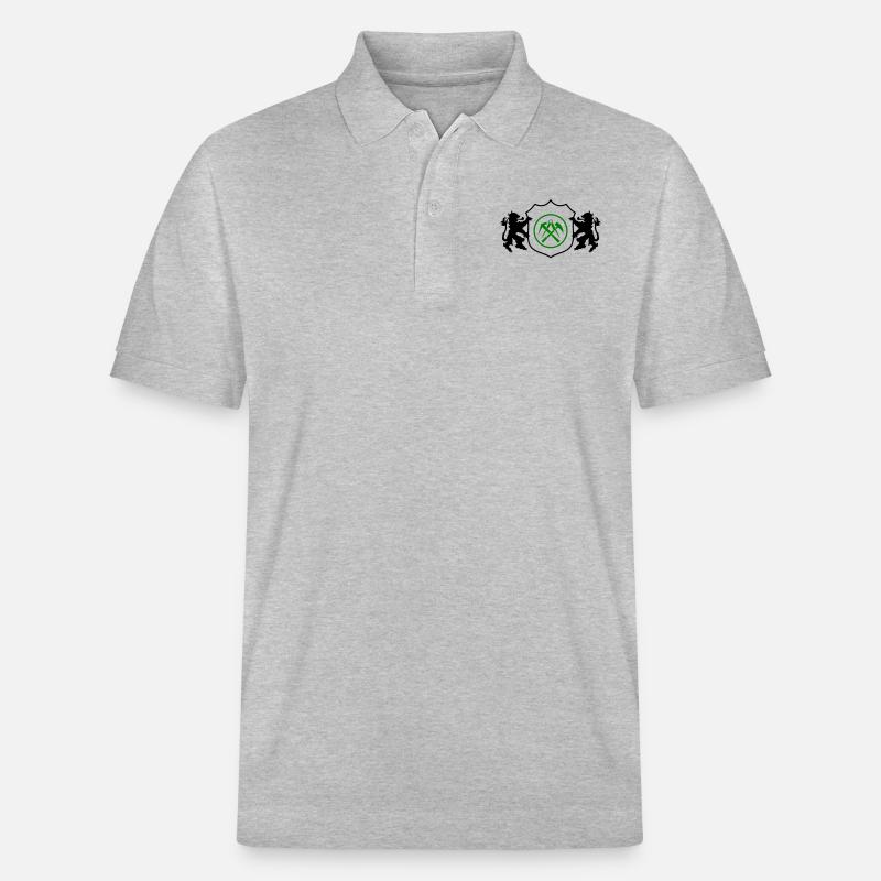 dachdecker wappen 1 - Stanley/Stella Unisex Bio-Poloshirt PREPSTER - Grau meliert