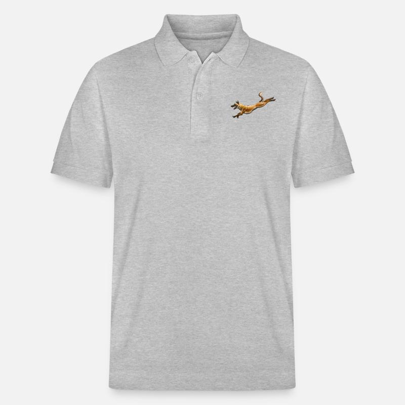 Berger Belge Malinois - Polo PREPSTER bio Stanley/Stella Unisexe - gris chiné