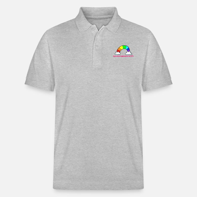 queergestreift - besonderer Regenbogen - Stanley/Stella Unisex Bio-Poloshirt PREPSTER - Grau meliert
