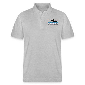 schwimmen - Stanley/Stella Unisex Bio-Poloshirt PREPSTER - Grau meliert - Vorne - Roxy (174cm) & Andy (188cm)