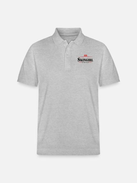 Working Class Skingirl Oi! Antiracist Bootgirl My - Stanley/Stella Unisex Organic Polo Shirt PREPSTER - heather grey