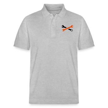 tools - Stanley/Stella Unisex Organic Polo Shirt PREPSTER - heather grey - Front - Roxy (174cm) & Andy (188cm)