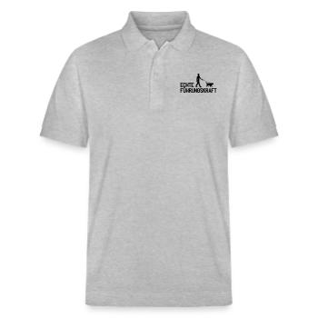 Echte Führungskraft Mann - Stanley/Stella Unisex Bio-Poloshirt PREPSTER - Grau meliert - Vorne - Roxy (174cm) & Andy (188cm)