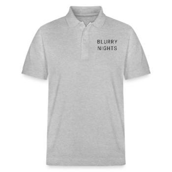 Blurry Nights/verschwommene Nächte - Party/Sommer - Stanley/Stella Unisex Bio-Poloshirt PREPSTER - Grau meliert - Vorne - Roxy (174cm) & Andy (188cm)