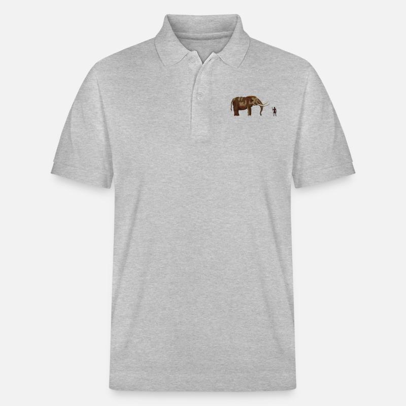 Mammoth and hunter - Stanley/Stella Unisex Organic Polo Shirt PREPSTER - heather grey