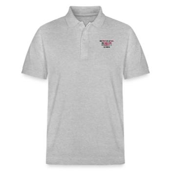 autospruch - Stanley/Stella Unisex Organic Polo Shirt PREPSTER - heather grey - Front - Roxy (174cm) & Andy (188cm)