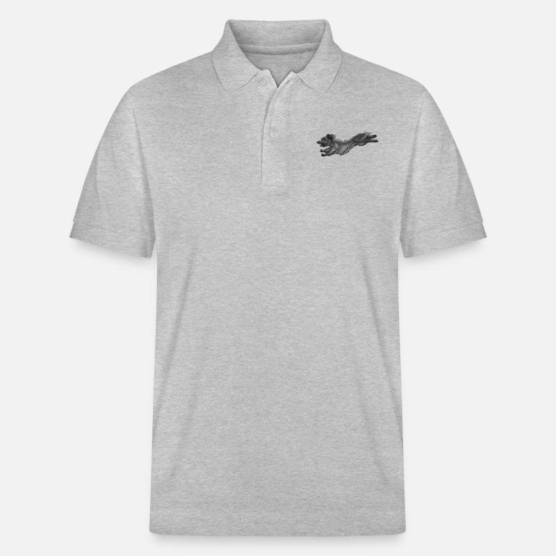 Berger grau Pyrénées 1 - Stanley/Stella Unisex Bio-Poloshirt PREPSTER - Grau meliert