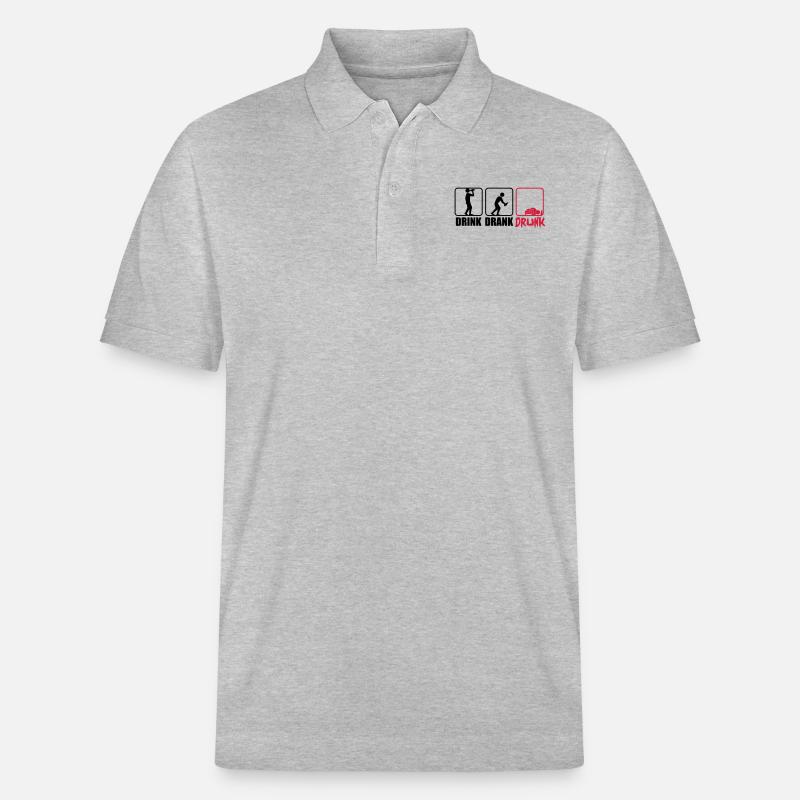 Evolution Hangover Drink Drank Drunk - Stanley/Stella Unisex Bio-Poloshirt PREPSTER - Grau meliert