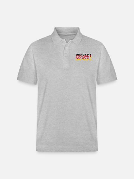 Wir sind das Volk - Stanley/Stella Unisex Bio-Poloshirt PREPSTER - Grau meliert