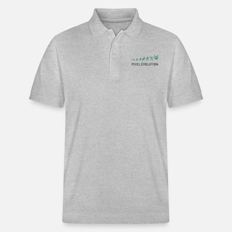 Pixel Evolution - Stanley/Stella Unisex Organic Polo Shirt PREPSTER - heather grey