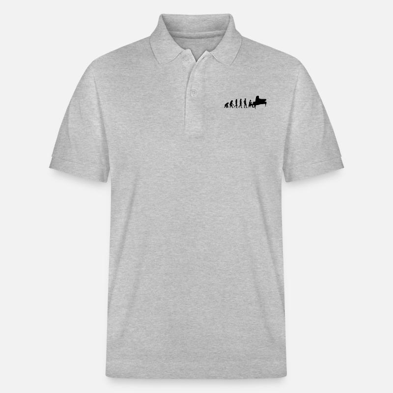 Evolution Pianist - Stanley/Stella Unisex Bio-Poloshirt PREPSTER - Grau meliert