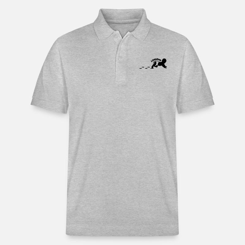 Baby Is Loading Logo Design - Polo PREPSTER bio Stanley/Stella Unisexe - gris chiné