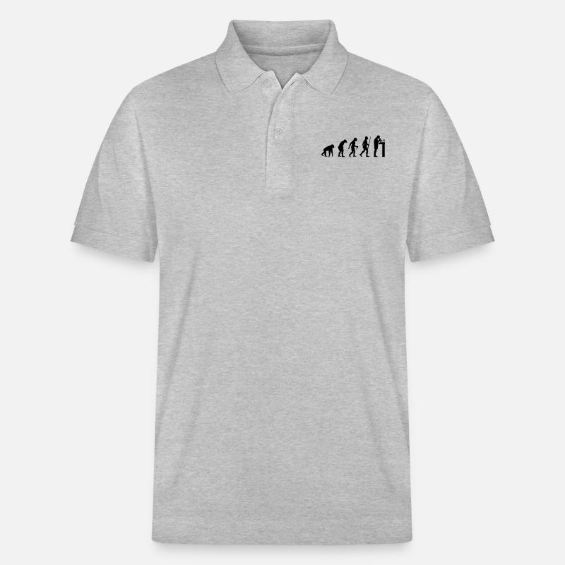 Évolution des biologistes - Polo PREPSTER bio Stanley/Stella Unisexe - gris chiné