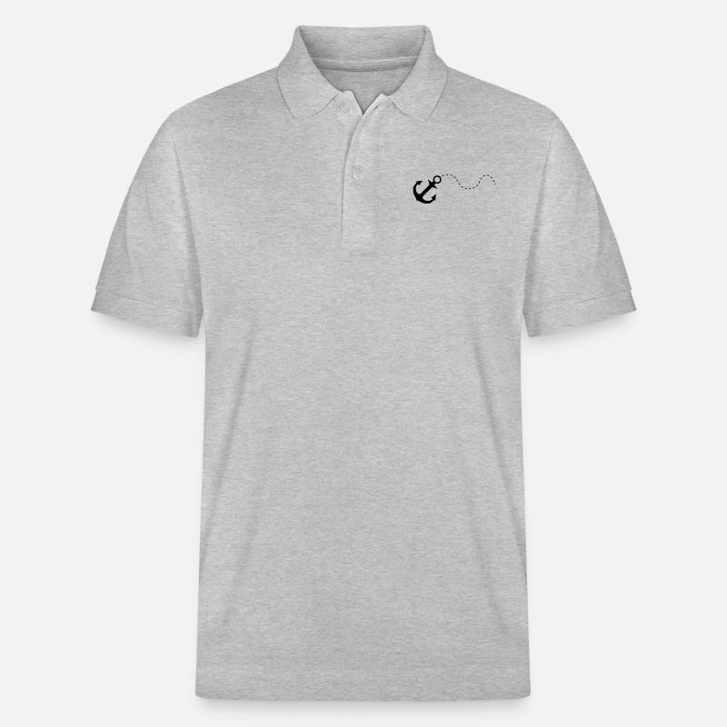 anker black - Stanley/Stella Unisex Bio-Poloshirt PREPSTER - Grau meliert
