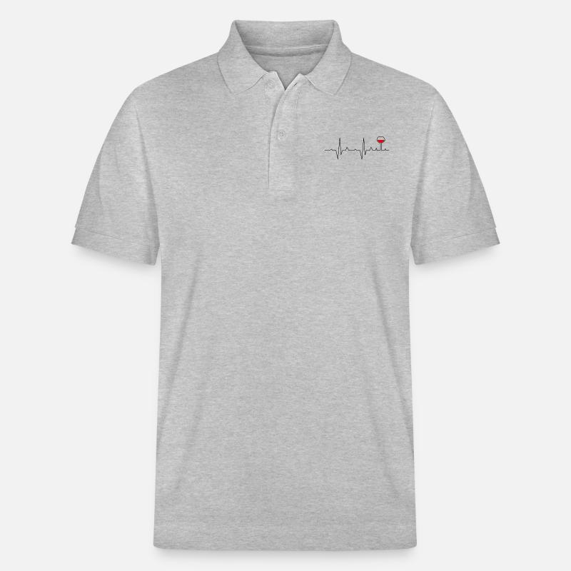 weinglas puls - Stanley/Stella Unisex Bio-Poloshirt PREPSTER - Grau meliert