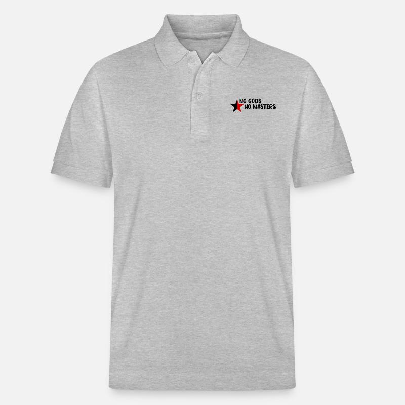 No Gods No Masters - Polo PREPSTER bio Stanley/Stella Unisexe - gris chiné