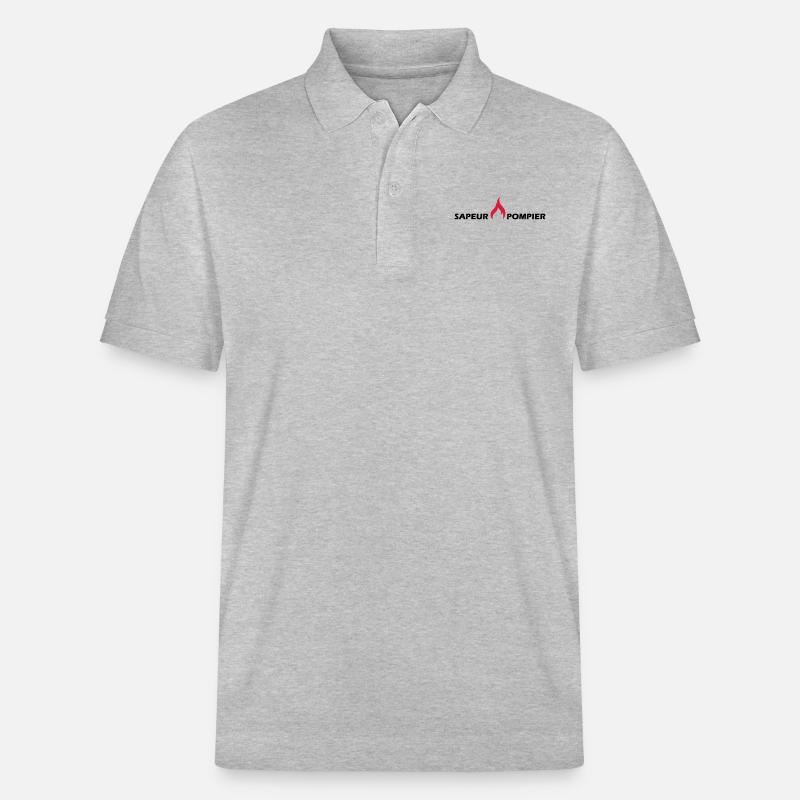 sapeur-pompier - Stanley/Stella Unisex Bio-Poloshirt PREPSTER - Grau meliert